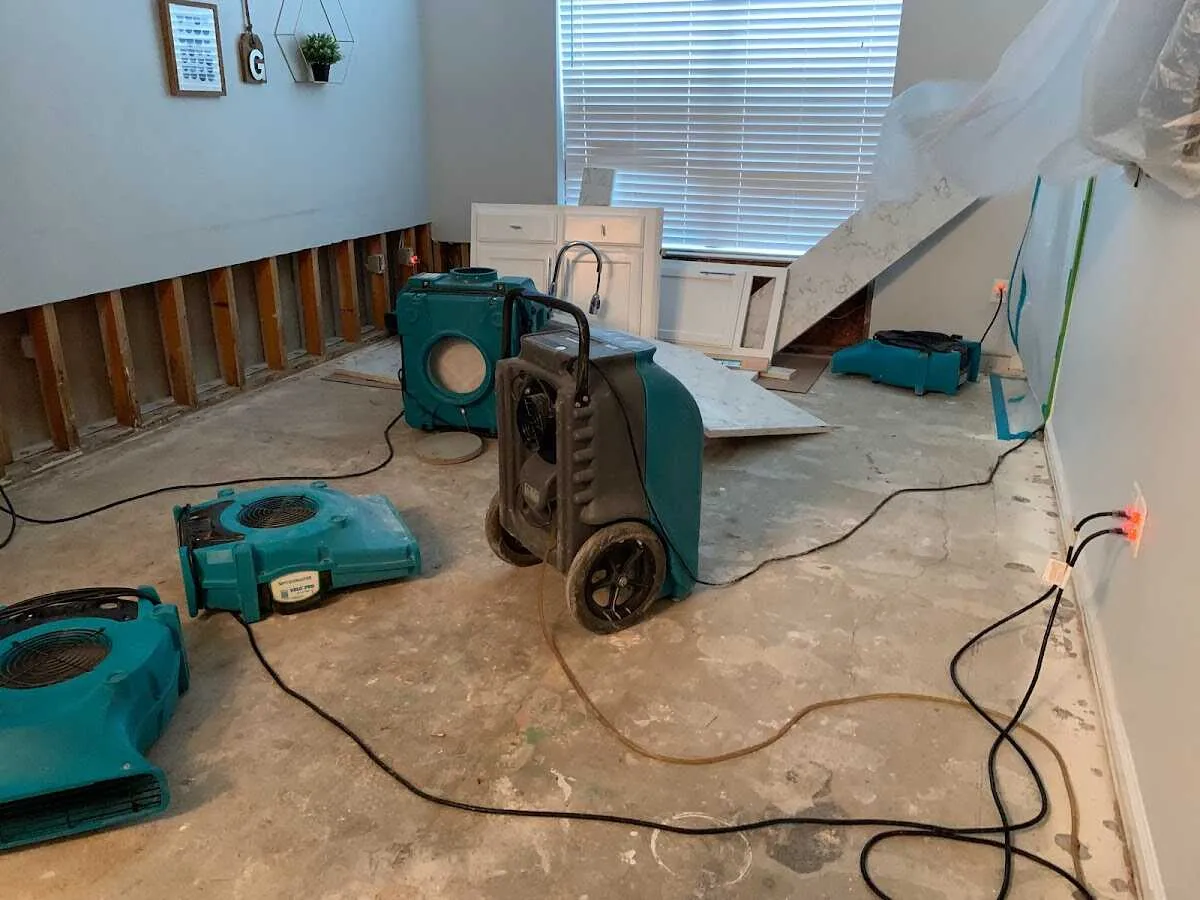 Dehumidifier in flood-cut room for Water Extraction & Removal in Palm Springs North